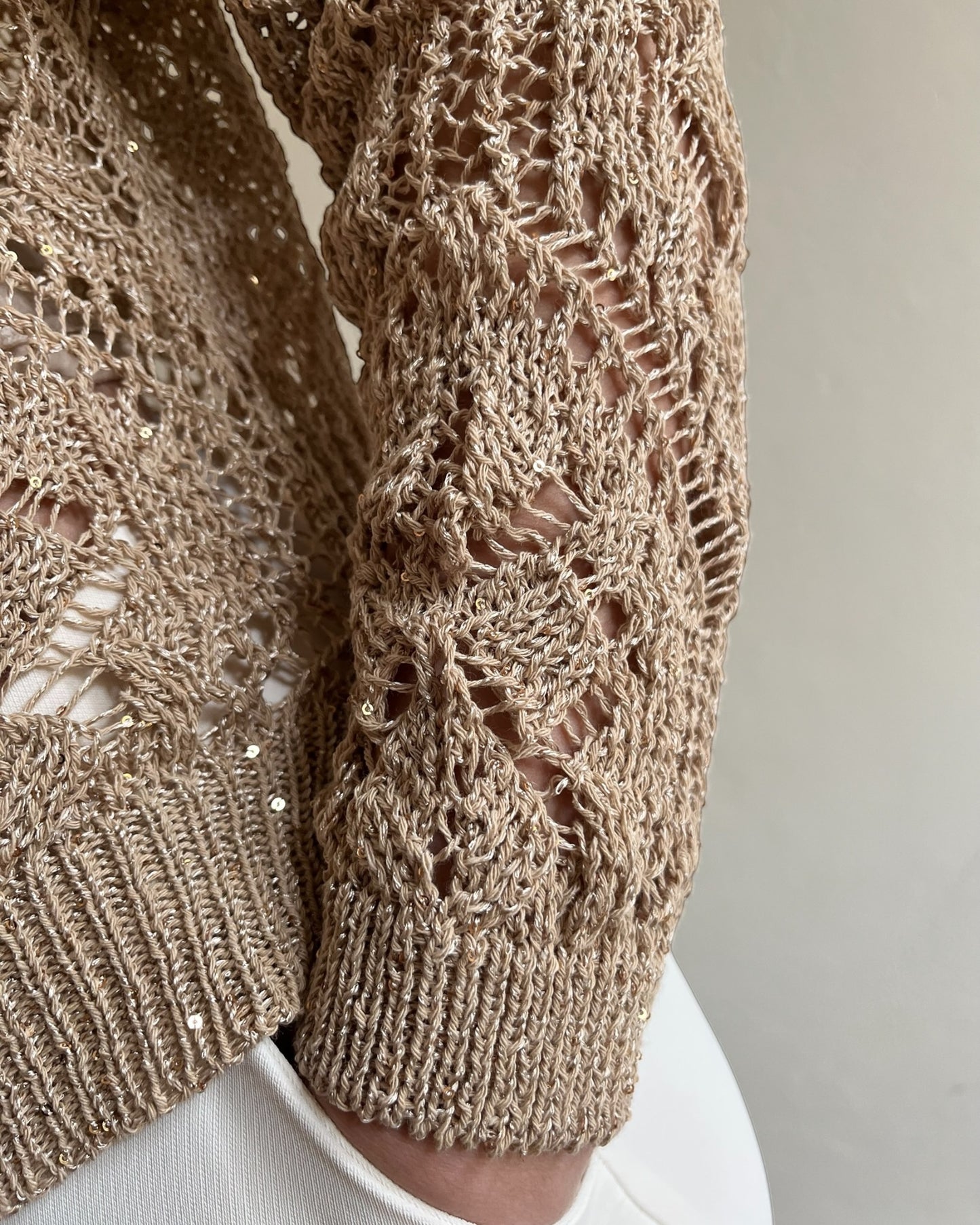 Maglia crochet con mini paillettes art. D90068 MOTEL