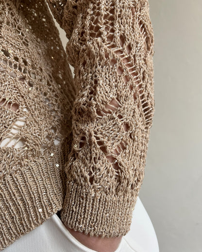 Maglia crochet con mini paillettes art. D90068 MOTEL