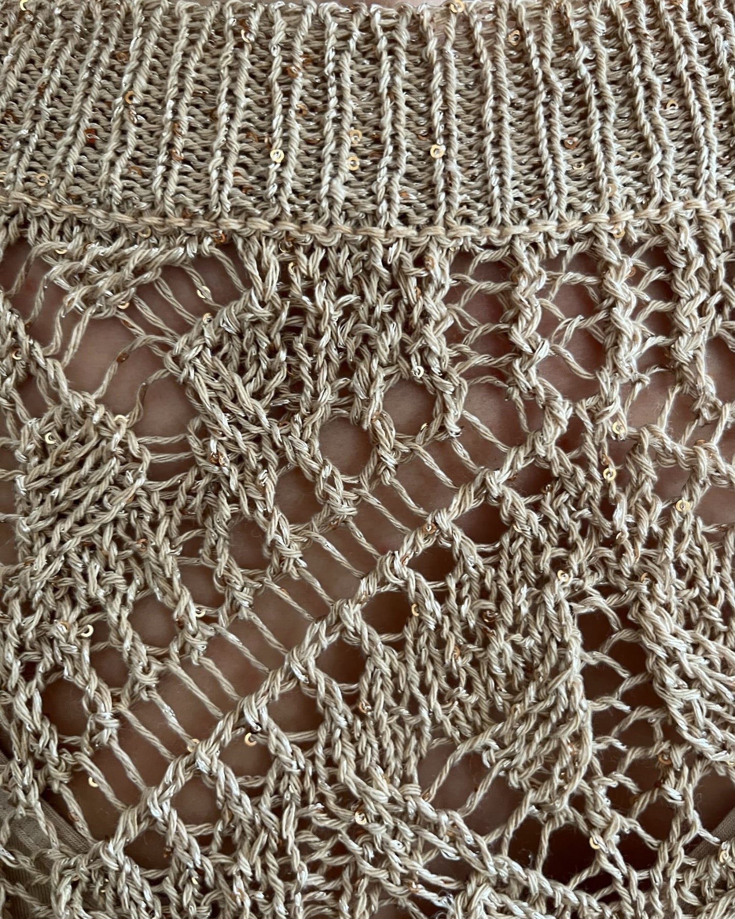 Maglia crochet con mini paillettes art. D90068 MOTEL