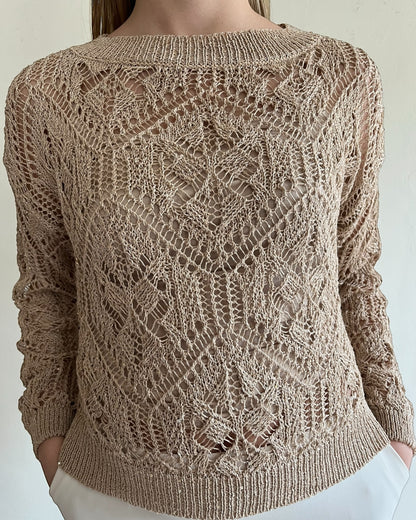 Maglia crochet con mini paillettes art. D90068 MOTEL