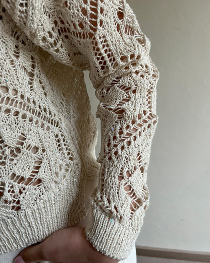 Maglia crochet con mini paillettes art. D90068 MOTEL