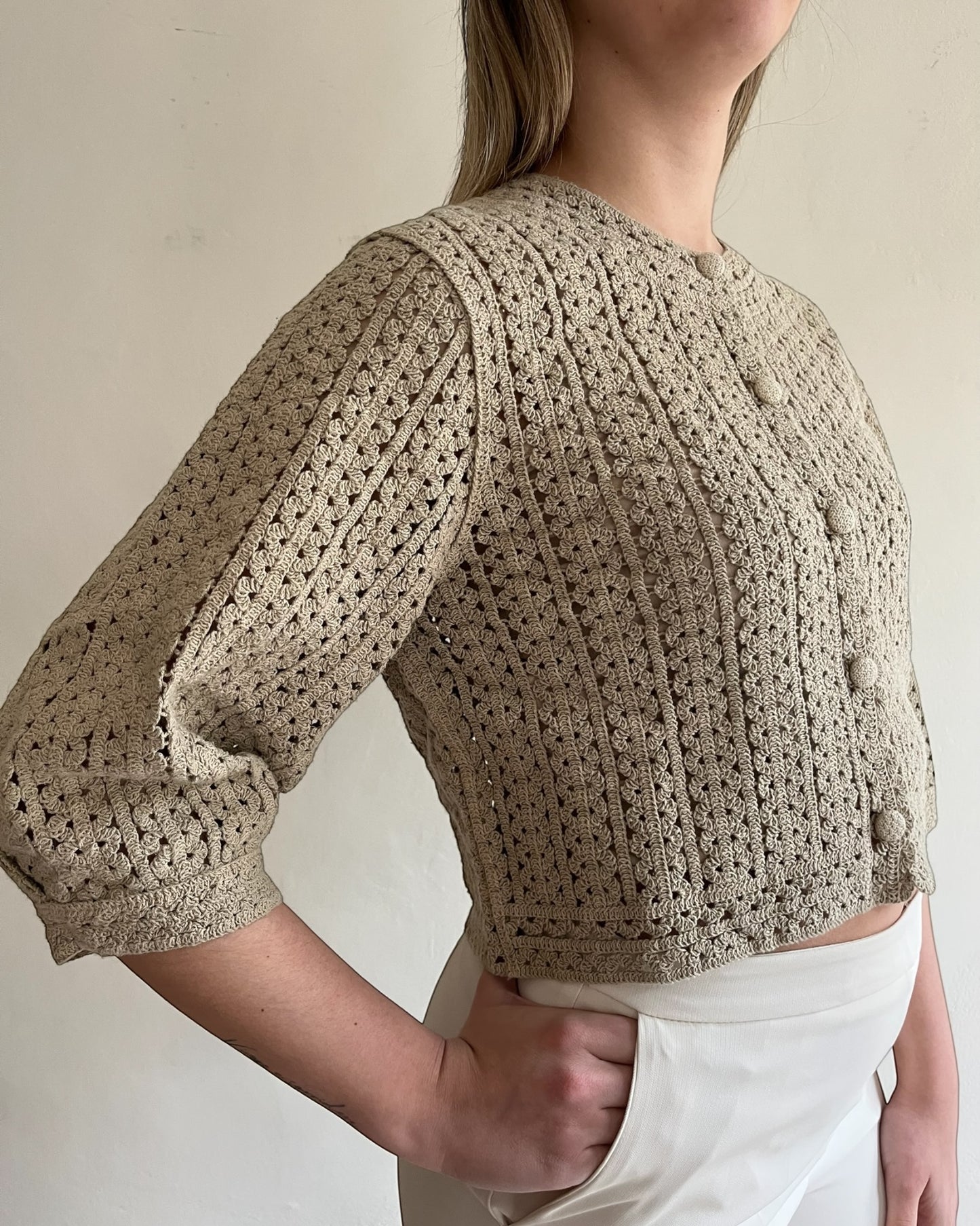 Cardigan crochet crop art. HL1100 MOTEL
