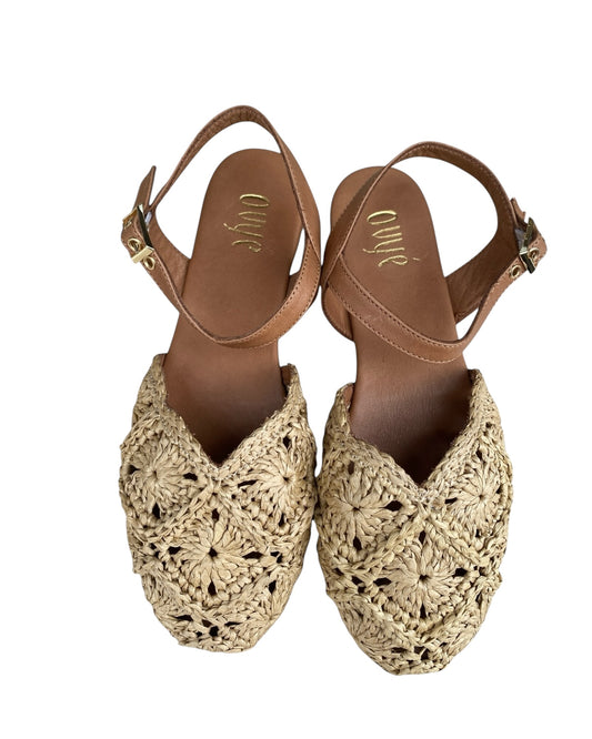 Slingback in rafia art. SF261256 OVYE’