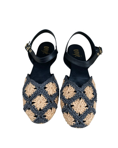 Slingback in rafia art. SF261256 OVYE’