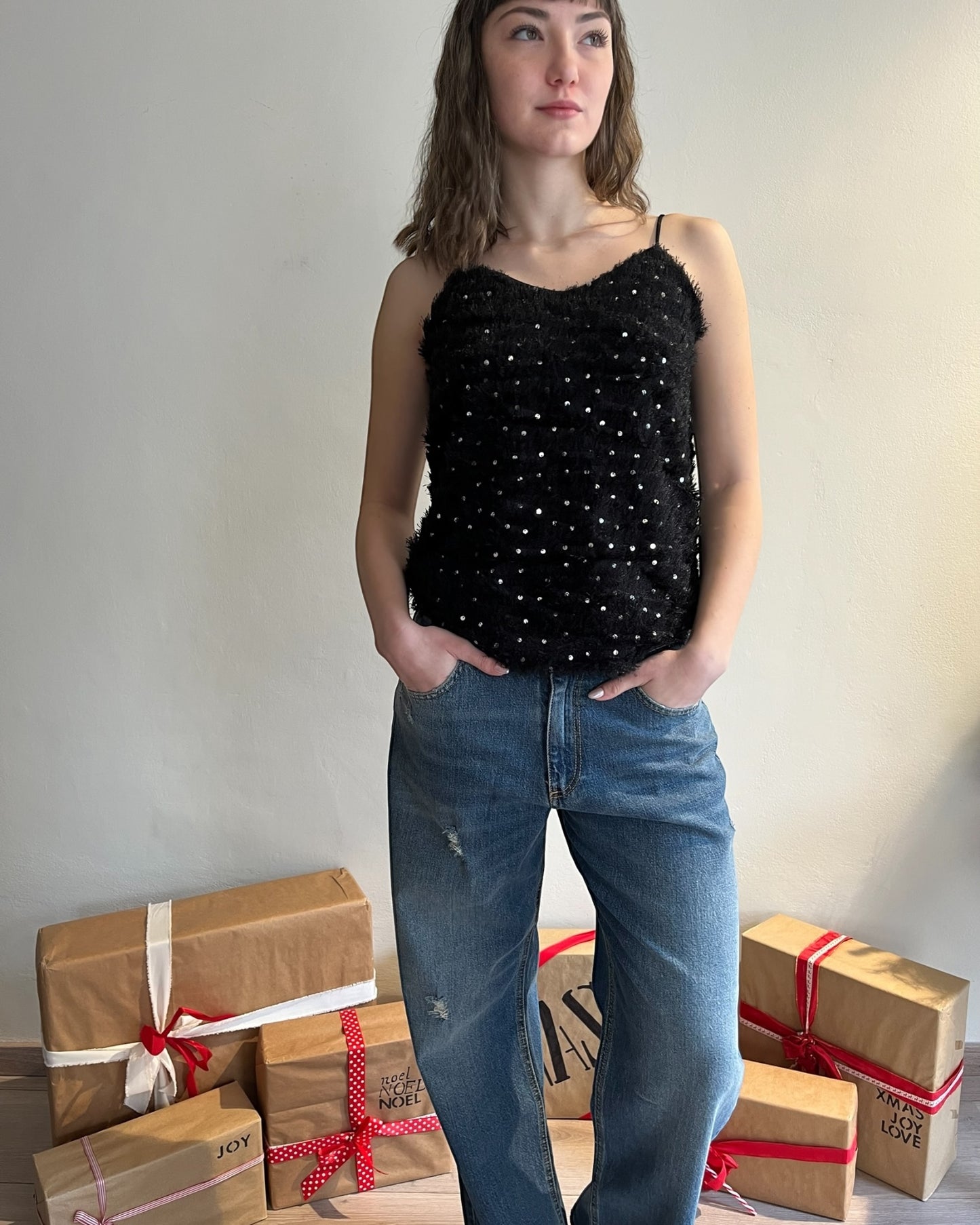 Top con paillettes art. 27773 CHEAP&CHIC