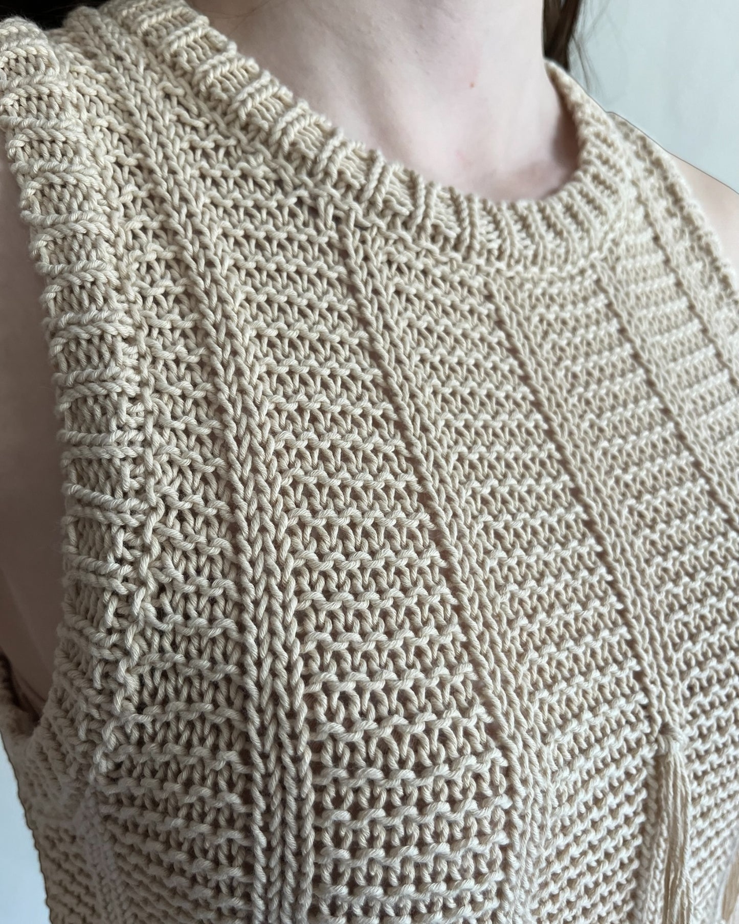 Top in maglia con frange art. 3AB3024 VICOLO