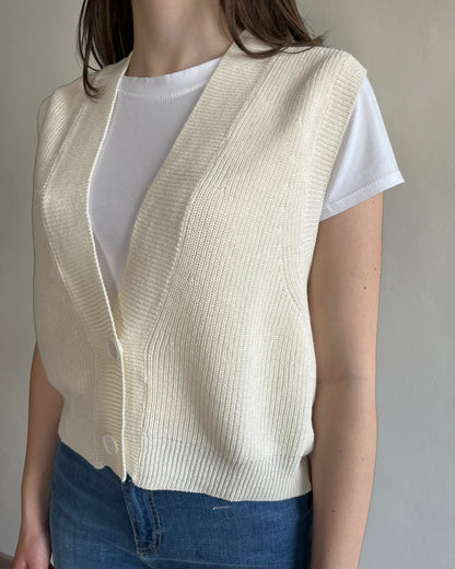 Gilet crop con bottoni art. 7AB7070 VICOLO