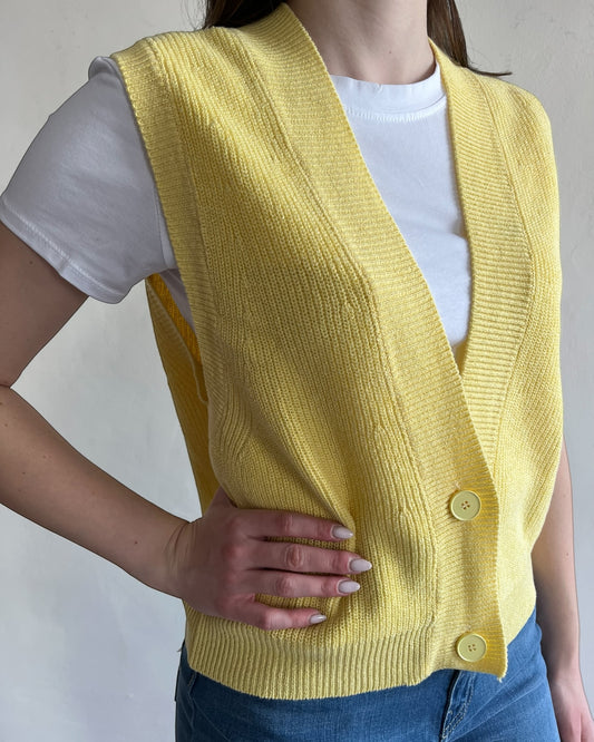 Gilet crop con bottoni art. 7AB7070 VICOLO