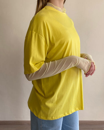 T-shirt con manica tulle art. UD0151 VICOLO