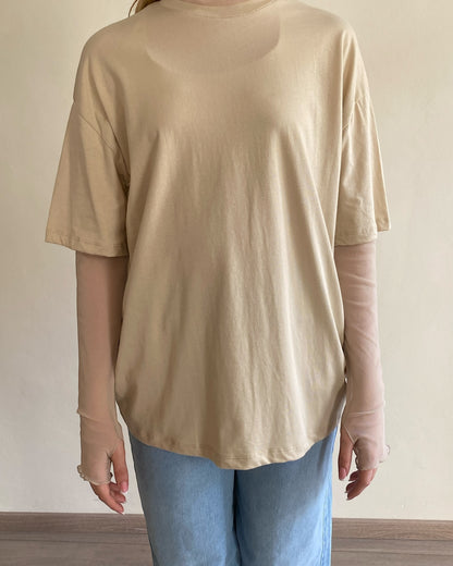 T-shirt con manica tulle art. UD0151 VICOLO