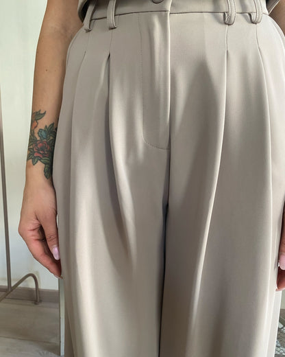 Pantalone palazzo con pences art. P975FF93N PLEASE