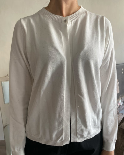 Cardigan corto con micro paillettes art.L129YBF AZALEA Lola di Sandro ferrone