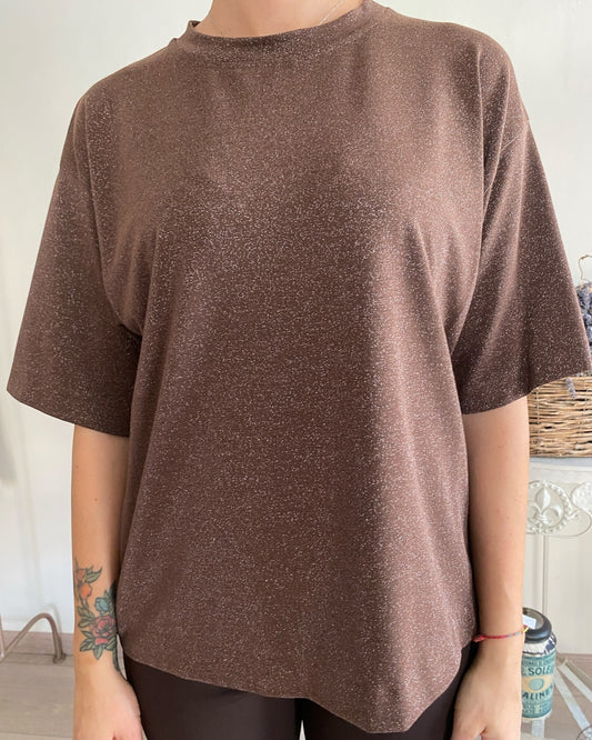 T-shirt lurex art. L14YBFBRODO LOLA by Sandro FERRONE