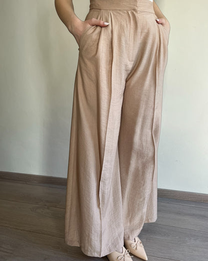 Tailleur effetto stropicciato con cintura IMPERIAL
