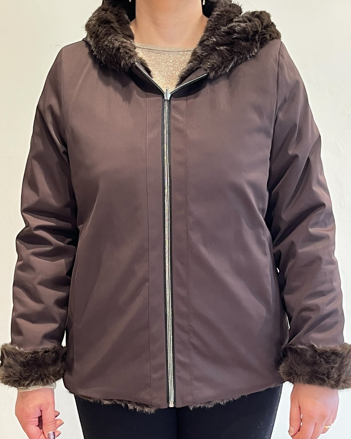 Giacca double-face con ecopelliccia art. ANTONELLA METEORE