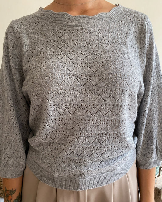 Maglia a scatoletta con manica 3/4 a palloncino art.78333 LOUKA ARTLOVE