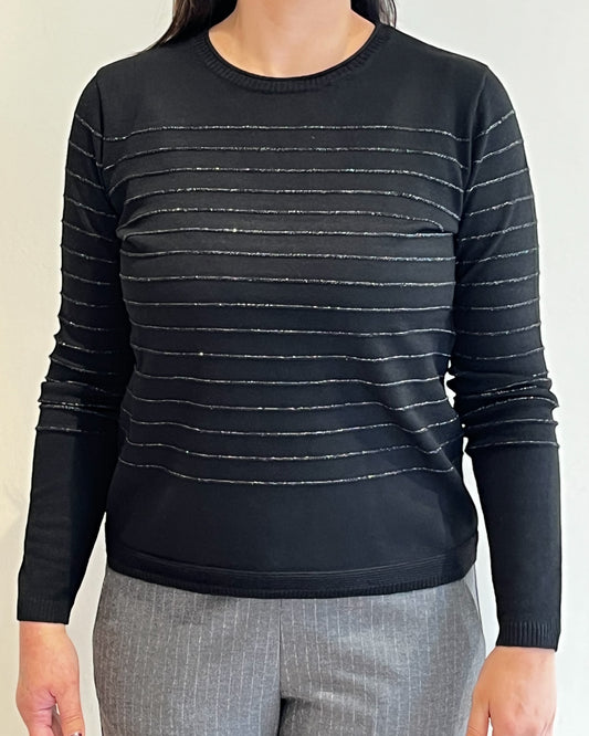 Maglia girocollo rigata lurex art. 331 GAIA B