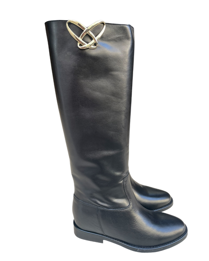 Stivale in pelle con zeppa interna 3cm art. RGTERRY41VIT OVYE’