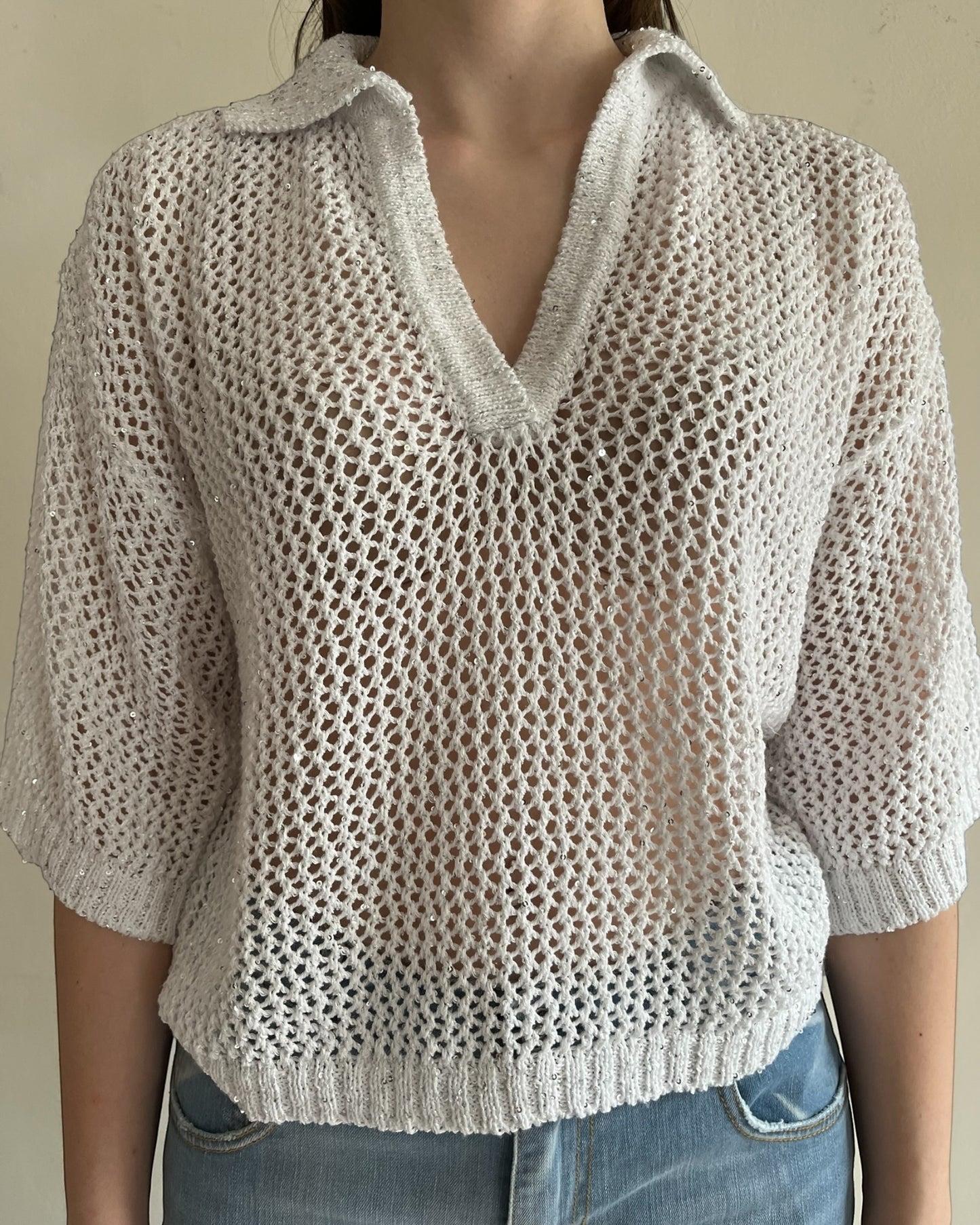 Polo scollo V traforata minilurex art. SP9PA13 KINGKONG