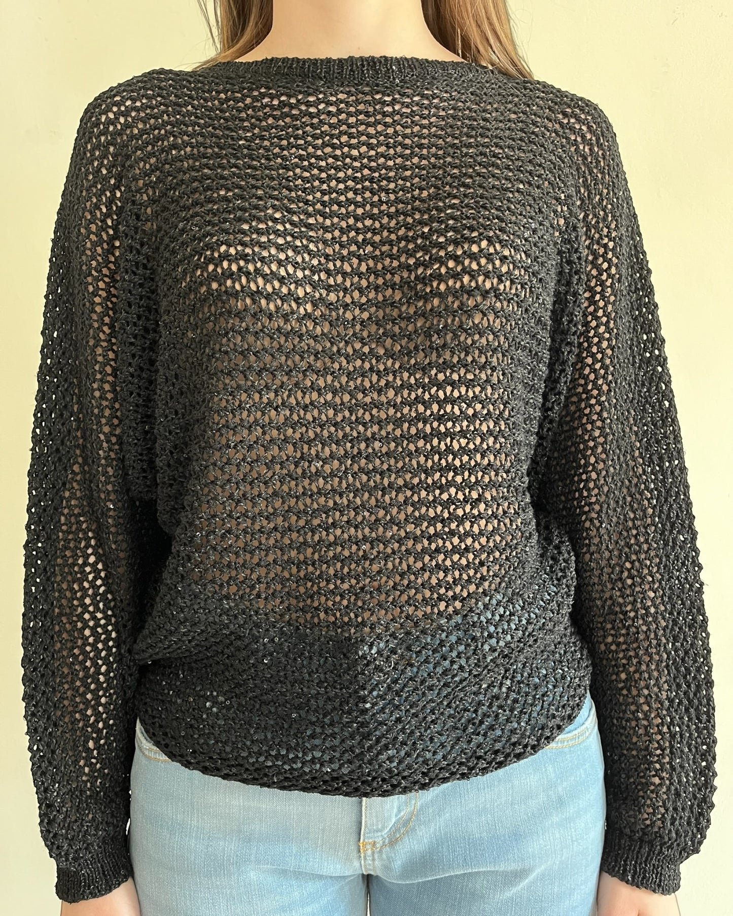 Maglia traforata con mini paillettes art. SP8PA15 KINGKONG