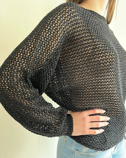 Maglia traforata con mini paillettes art. SP8PA15 KINGKONG