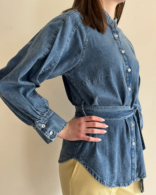 Camicia jeans con cintura art. C881A102 DIXIE