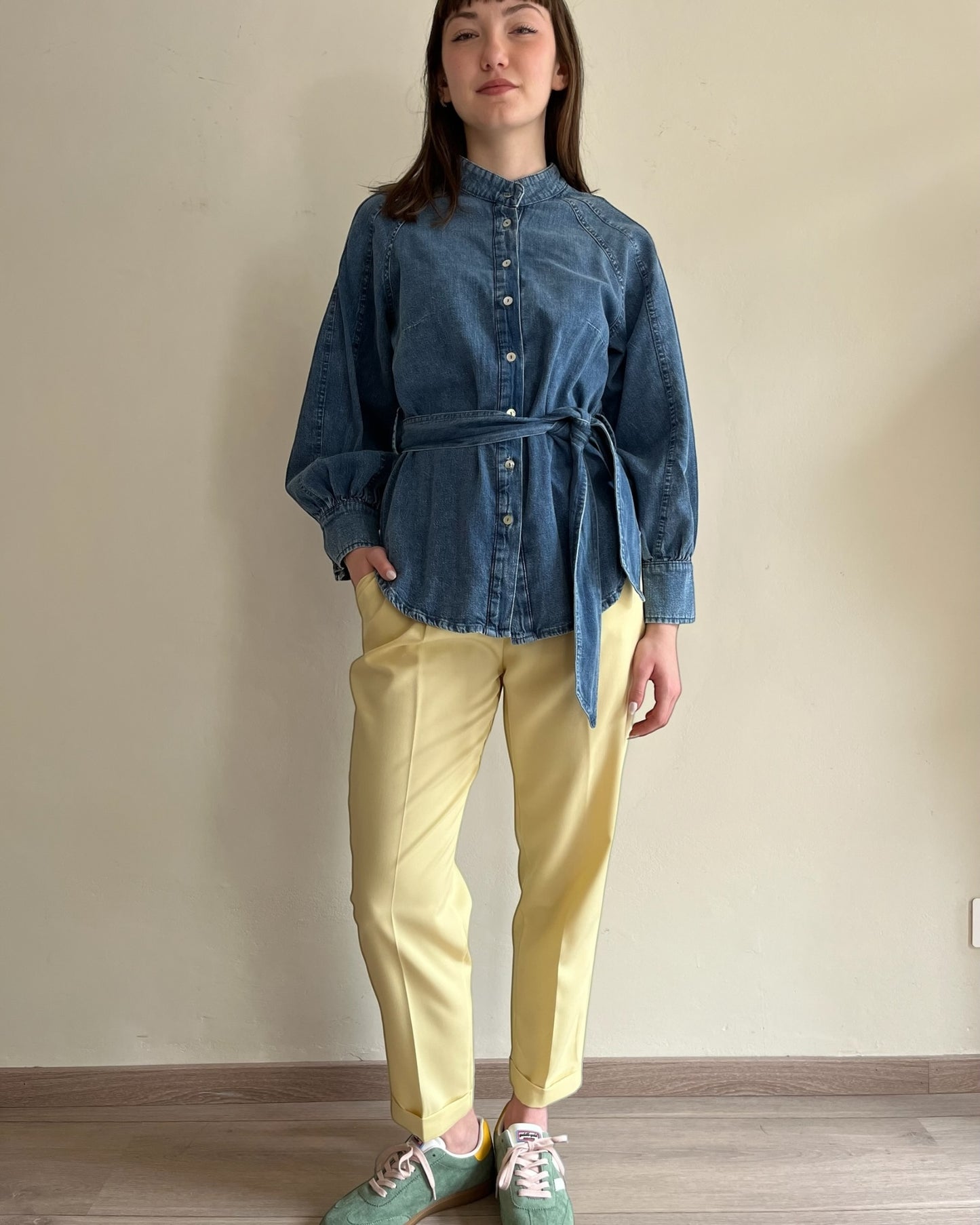 Camicia jeans con cintura art. C881A102 DIXIE