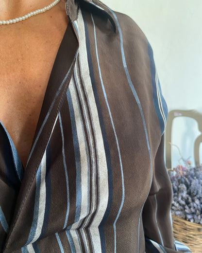 Camicia stampata con scollo V art. S165YBF CLOSER Lola by Sandro FERRONE