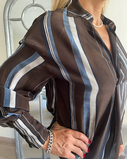 Camicia stampata con scollo V art. S165YBF CLOSER Lola by Sandro FERRONE