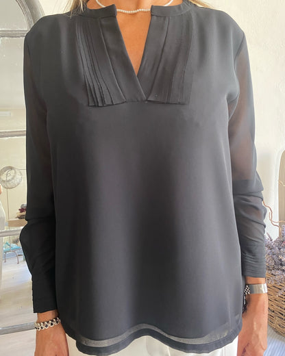 Blusa in georgette art. L14YBF BURUNDI Lola by SANDRO FERRONE
