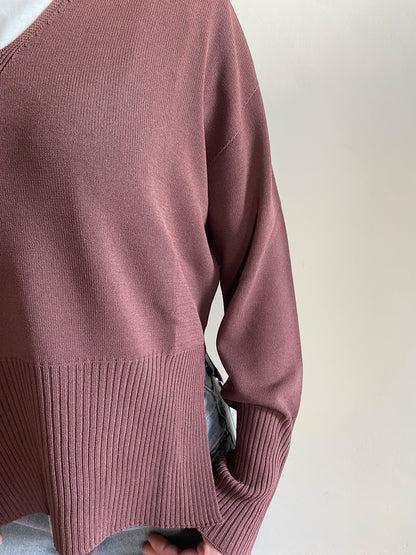 Maglia scollo V con spacchetto laterale art. S9XBF PARIS SANDRO FERRONE