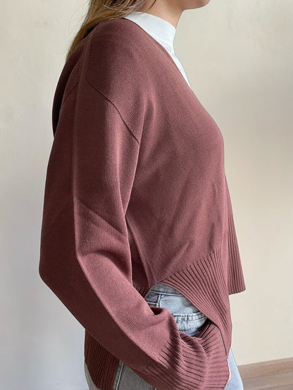 Maglia scollo V con spacchetto laterale art. S9XBF PARIS SANDRO FERRONE