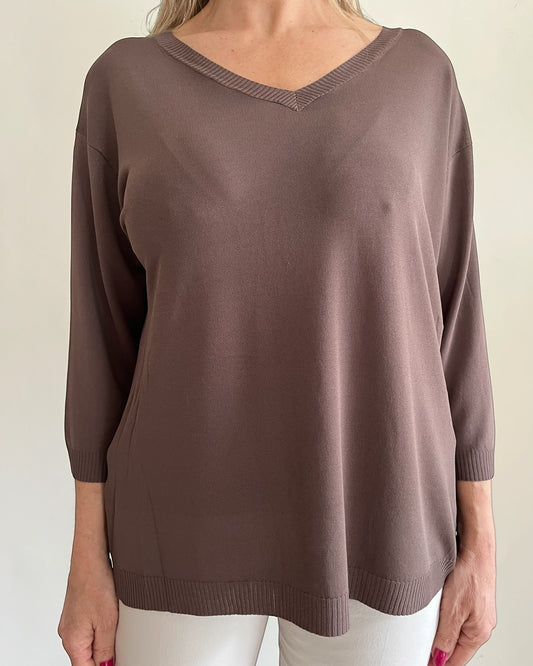 Maglia scollo a V in viscosa art. S83XBF MA94012 SANDRO FERRONE