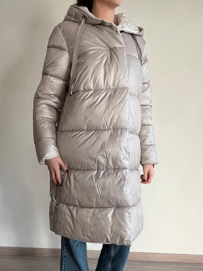 Piumino lungo con cappuccio reversibile art. S130YBEY39206 Lola by SANDRO FERRONE