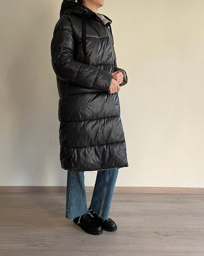 Piumino lungo con cappuccio reversibile art. S130YBEY39206 Lola by SANDRO FERRONE