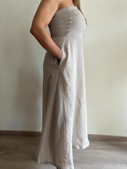 Abito con punto smock dietro art. BLUE CENTOLINO