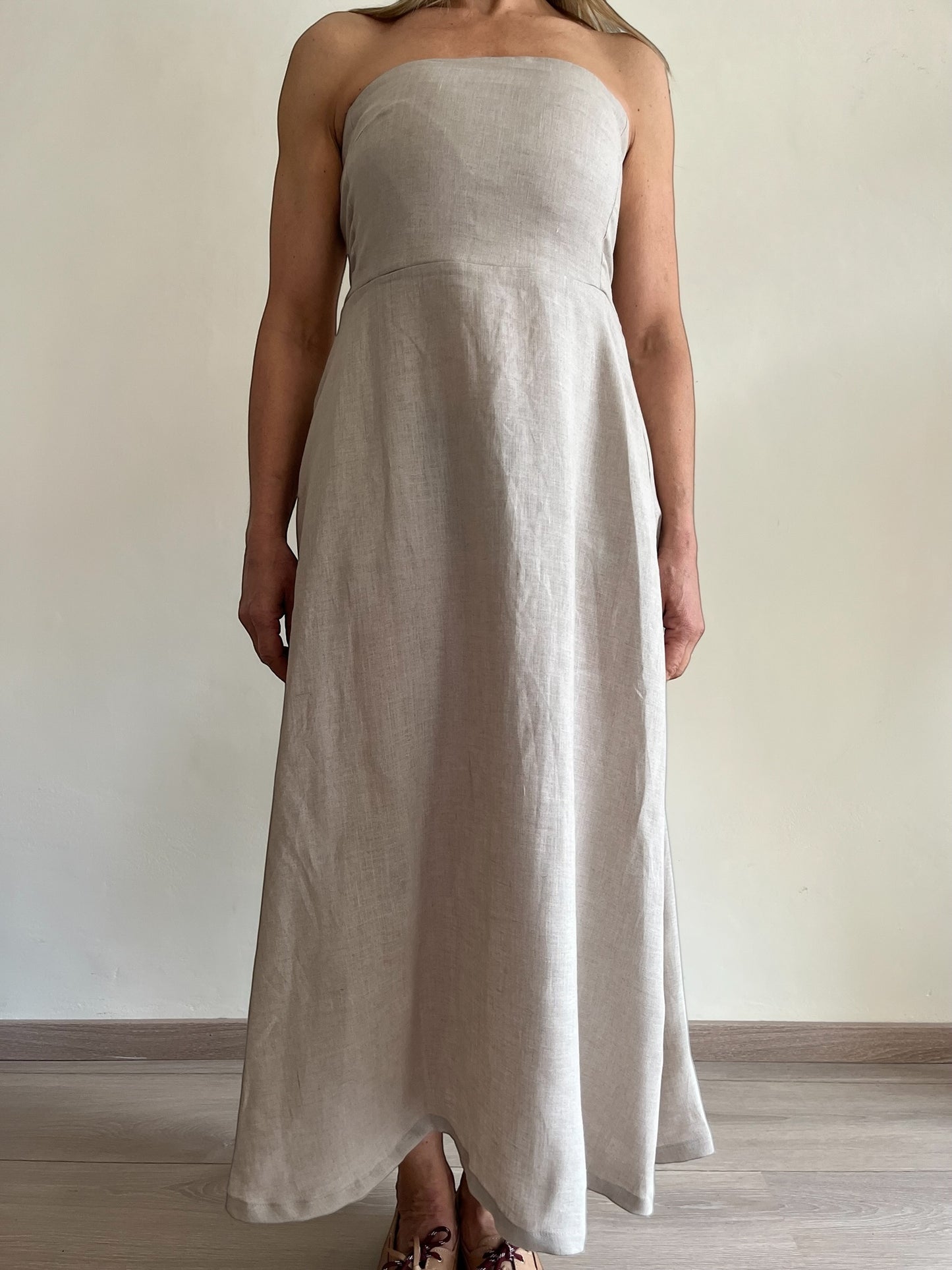 Abito con punto smock dietro art. BLUE CENTOLINO