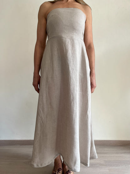 Abito con punto smock dietro art. BLUE CENTOLINO