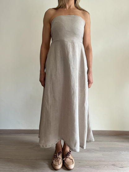 Abito con punto smock dietro art. BLUE CENTOLINO