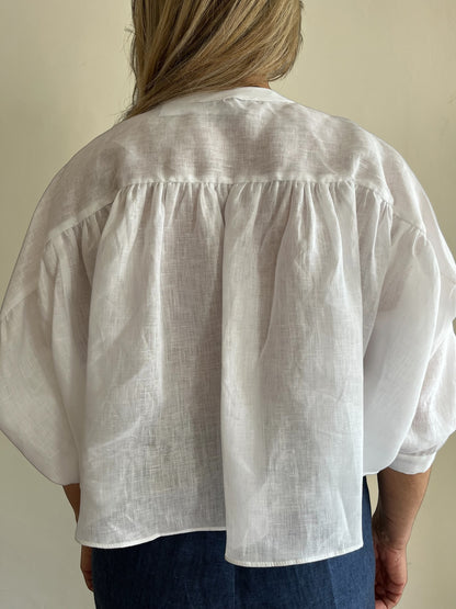 Camicia cropped con arriccio art. REGINA CENTOLINO