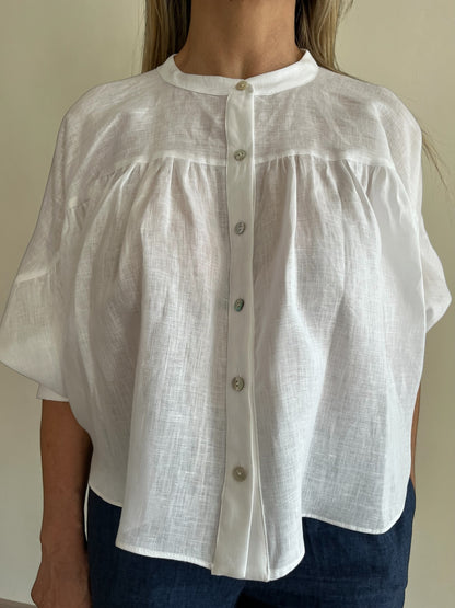 Camicia cropped con arriccio art. REGINA CENTOLINO