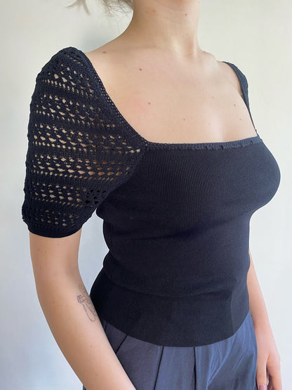 Top con maniche pizzo CHANI art. 76260 ARTLOVE