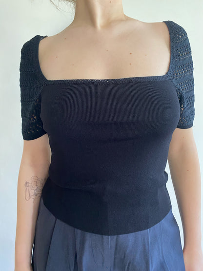 Top con maniche pizzo CHANI art. 76260 ARTLOVE