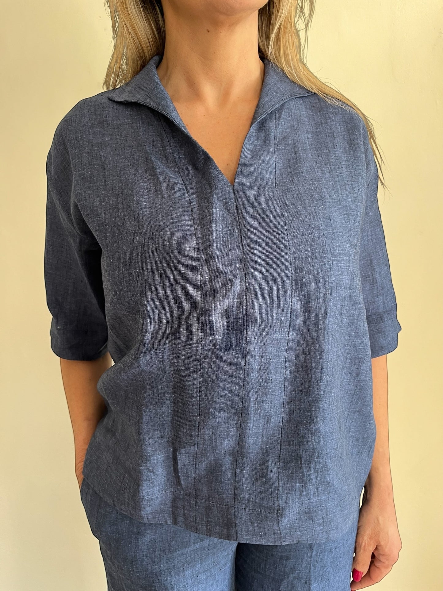 Blusa con colletto art. CARINA CENTOLINO