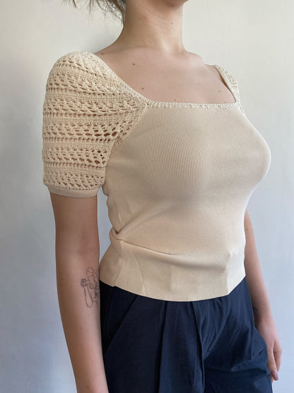 Top con maniche pizzo CHANI art. 76260 ARTLOVE