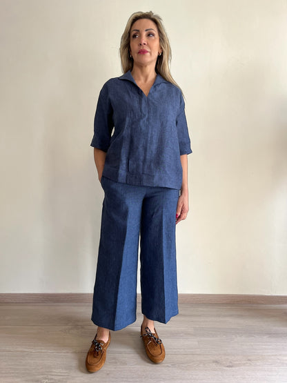 Blusa con colletto art. CARINA CENTOLINO