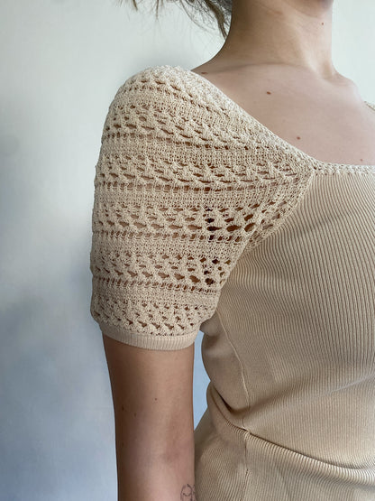 Top con maniche pizzo CHANI art. 76260 ARTLOVE