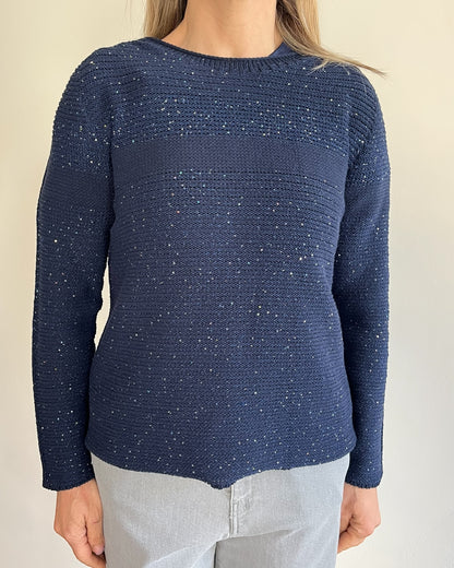 Maglia girocollo mini paillettes art. 53022 AMARYNTH