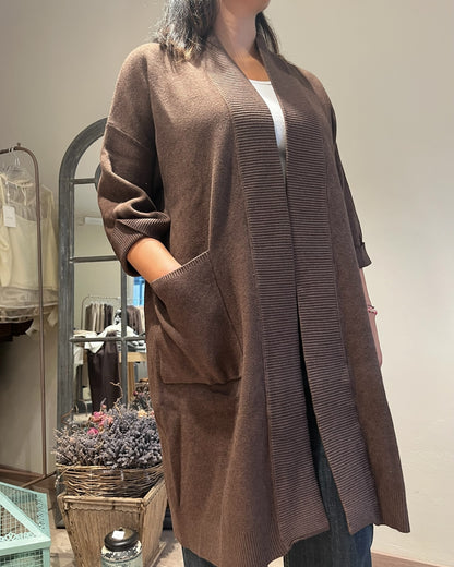 Cardigan lungo con manica 3/4 e tasca art.al0771 CHEAP&CHIC