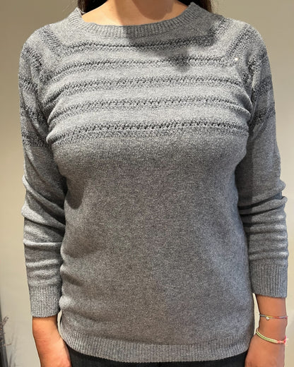 Maglia scollo barca con paillettes art.L129YBF ADONIS Lola di Sandro ferrone